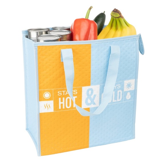 WALMART REUSABLE INSULATED HOT & COLD GROCERY BAG w/ZIPPER New - Picture 5 of 10